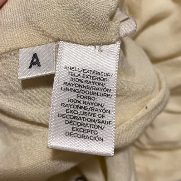 LOFT Cream & Black Long Sleeve Button-Down Sheath Dress Size XS - Picture 3 of 4